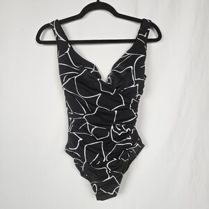 Miraclesuit Black and White One Piece Swimsuit